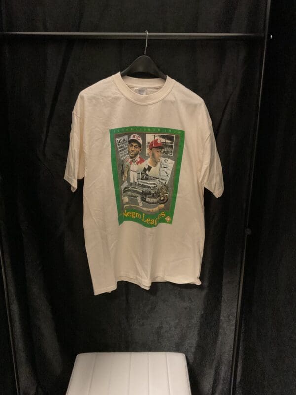 A t-shirt hanging on the wall