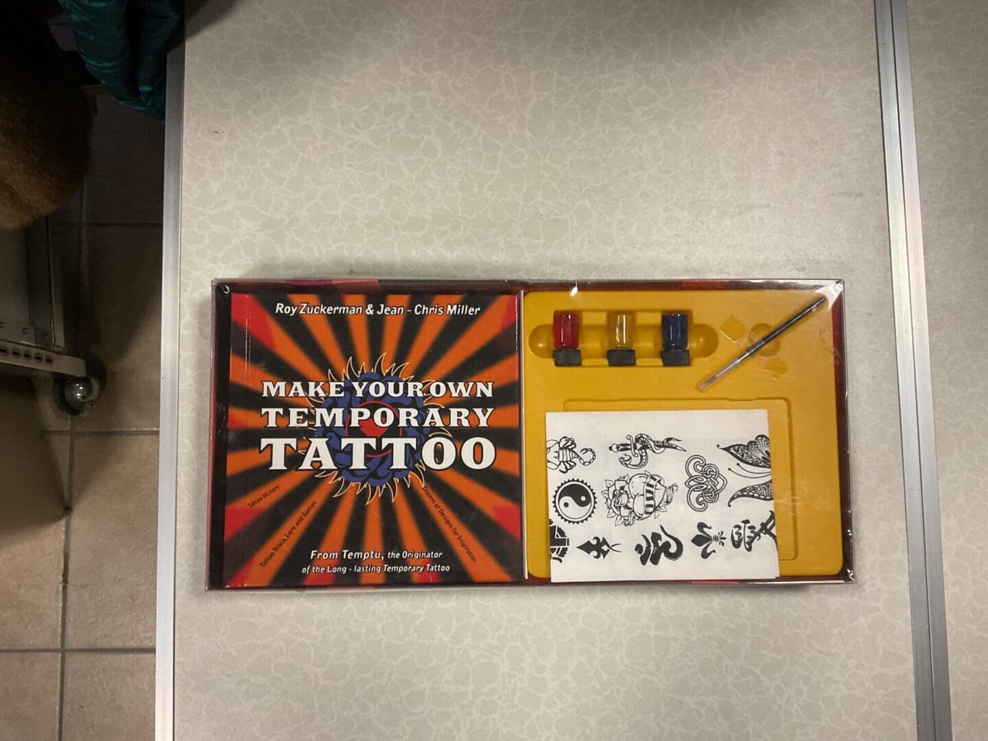 A book with some tattoos on it