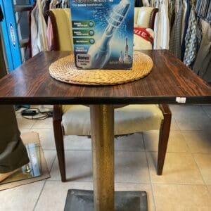 A table with a book on top of it